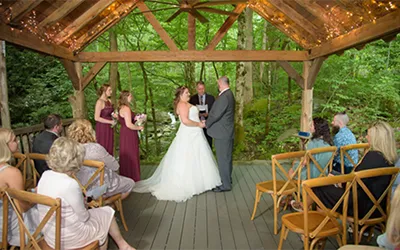 a wedding at Smokey Mountain Mill in Gatlinburg