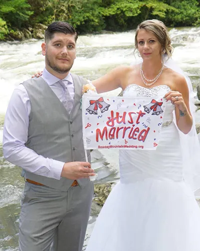Just Married flag